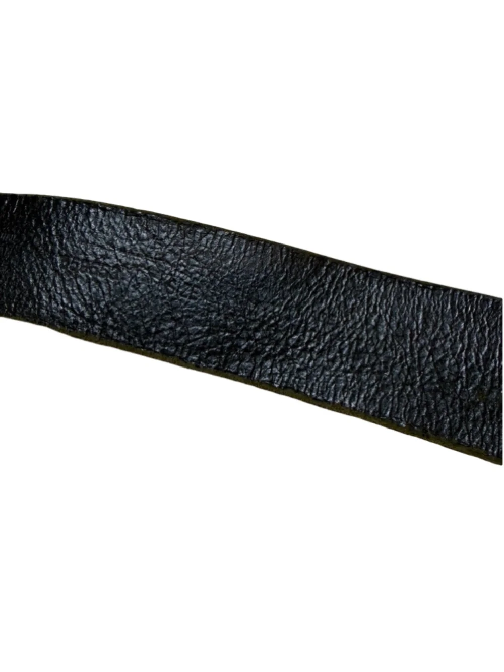 Banana Republic Black Italian Leather Belt Silver Slide Buckle Minimalist